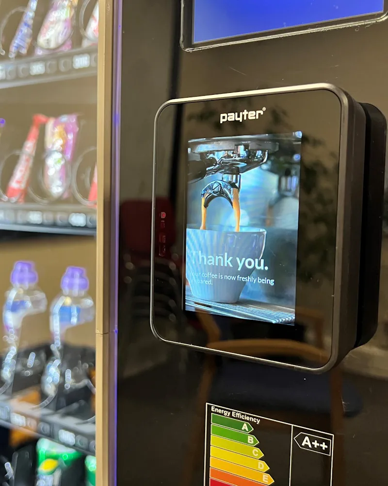 Payter card reader on vending machines